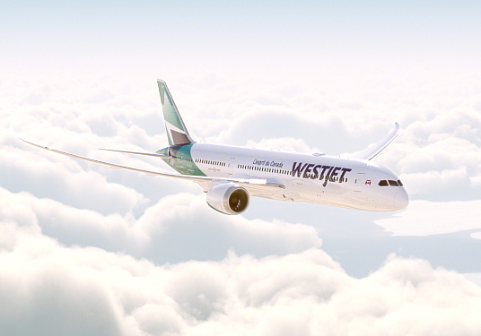 WestJet présente en première mondiale son Dreamliner « L'esprit du Canada » WestJet présente en première mondiale son Dreamliner « L'esprit du Canada »