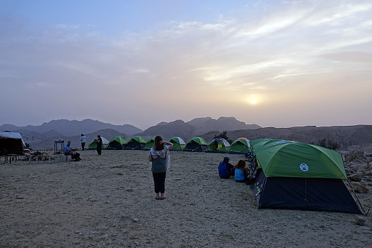 Soirée camping sur la Jordan Trail.