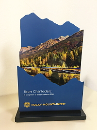 Tours Chanteclerc reçoit les grands honneurs de la part de Rocky Mountaineer