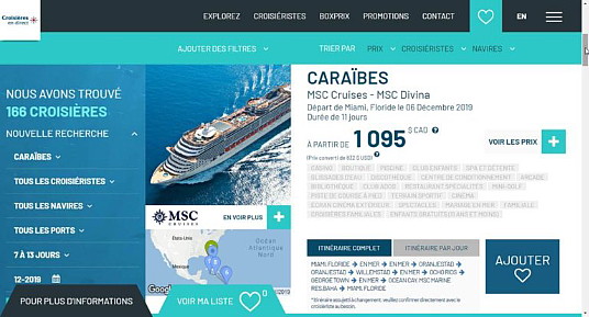 Voyages en Direct va faciliter la recherche des croisières pour les clients