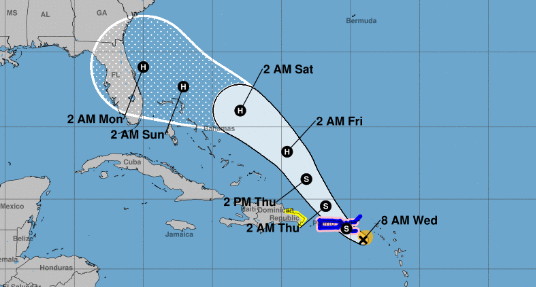 La tempête Dorian poursuit sa route à travers les Caraïbes