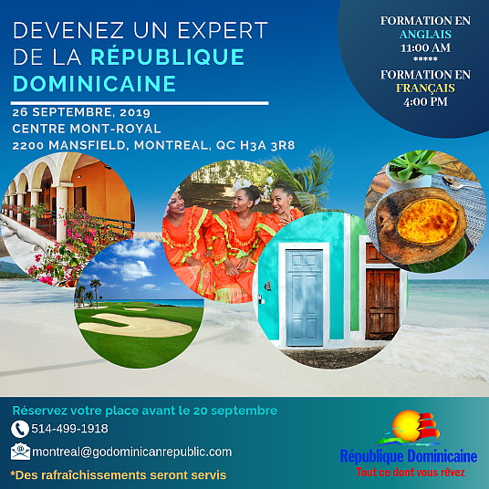L’Office de Promotion Touristique de la République dominicaine convie les professionnels de l’industrie du tourisme à participer à son prochain séminaire de formation.rticle n°40757