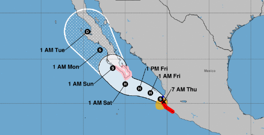 La tempête Lorena se mue en ouragan 