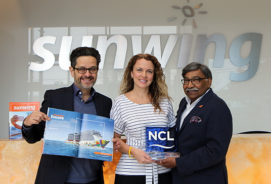 Sunwing est nommé meilleur partenaire grossiste/voyagiste canadien par Norwegian Cruise Line