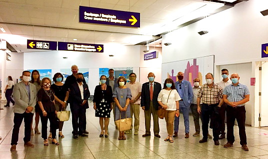Des agents découvrent le parcours sanitaire de YUL à l'invitation de Air France / KLM / Delta Des agents découvrent le parcours sanitaire de YUL à l'invitation de Air France / KLM / Delta