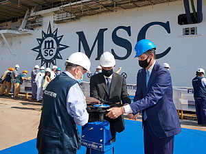 MSC Croisières et Fincantieri célèbrent la mise à flot du MSC Seashore