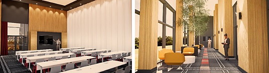 Espace foyer corporatif et une des trois salles de réunions de Club Med Québec Charlevoix
