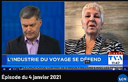 La propriétaire de l'agence Voyages Optimistes répond aux questions de Mario Dumont