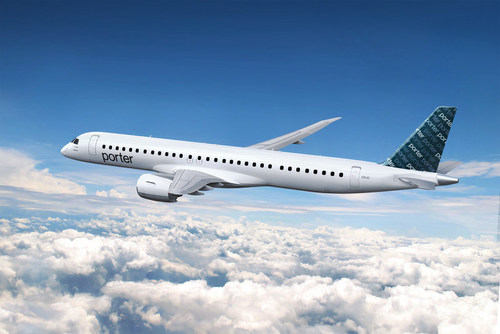 Porter conclut une entente de cession-bail pour un maximum de 19 appareils Embraer E195-E2 (Groupe CNW/Porter Airlines)