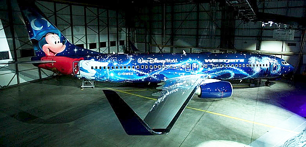 WestJet, Vacances WestJet et Walt Disney Parks & Resorts (Canada) ont dévoilé aujourd'hui un appareil Boeing 737-800 de nouvelle génération arborant une peinture personnalisée dont Mickey dans son personnage d'apprenti sorcier est la vedette. Cet « avion magique » desservira les 88 destinations dans 18 pays faisant partie du réseau intérieur, transfronta! lier et international de WestJet WestJet, Vacances WestJet et Walt Disney Parks & Resorts (Canada) ont dévoilé aujourd'hui un appareil Boeing 737-800 de nouvelle génération arborant une peinture personnalisée dont Mickey dans son personnage d'apprenti sorcier est la vedette. Cet « avion magique » desservira les 88 destinations dans 18 pays faisant partie du réseau intérieur, transfronta! lier et international de WestJet
