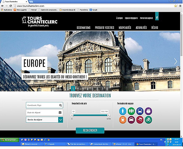 Un nouveau site Internet chez Tours Chanteclerc Un nouveau site Internet chez Tours Chanteclerc