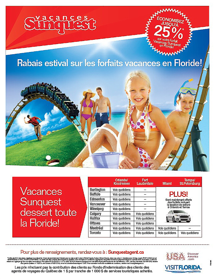 Vacances Sunquest dessert toute la Floride Vacances Sunquest dessert toute la Floride