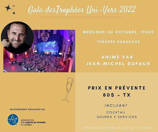 Gala des Trophées UNI-VERS 2022 : Dévoilement de l’animateur du Gala & Ouverture de la vente des billets