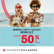 Vacances Air Canada invite les voyageurs à profiter du paradis à deux