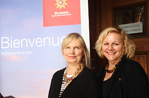 Evelyn Lafone, nouvelle responsable Suisse Tourisme au Canada, et Ursula Beamish-Mader, directrice relatiions médias Amérique du nord