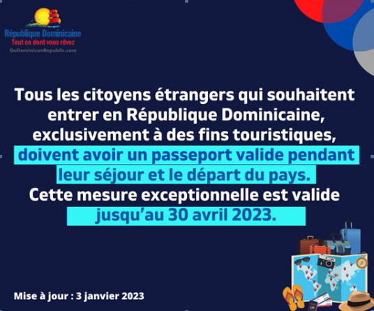 La République dominicaine fait une mise à jour sur ses conditions d'entrée