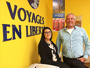 Luc Tremblay, propriétaire et Vanessa Arsenault, directrice
