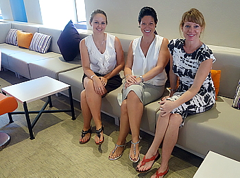 Camille Lajous, marketing trade, Carolyne Doyon, vice-présidente et Jacinda Lowry, directrice national des ventes de Club Med au Canada Camille Lajous, marketing trade, Carolyne Doyon, vice-présidente et Jacinda Lowry, directrice national des ventes de Club Med au Canada