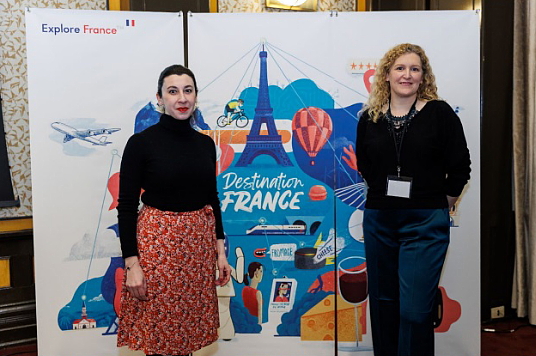 Mélanie Paul-Hus, directrice d'Atout France Canada (droite) et Sophie Lagoutte, Consule Générale de France à Montréal (gauche) - Crédit : Patrick Desrochers