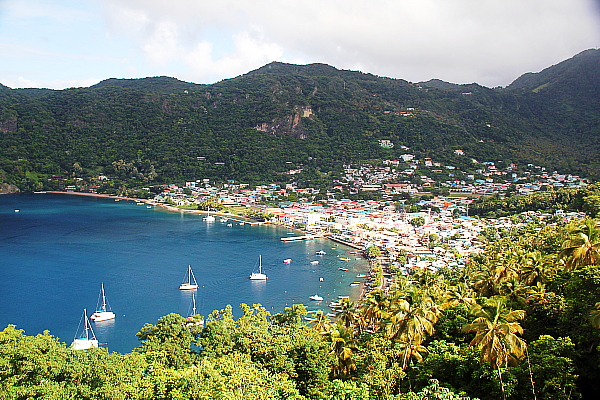 Soufrière, la première capitale, a été fondée par les Français