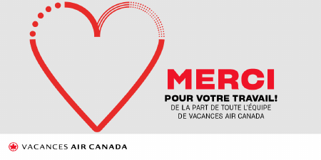 Erratum : Vacances Air Canada célèbre le mois de la reconnaissance des agents de voyages