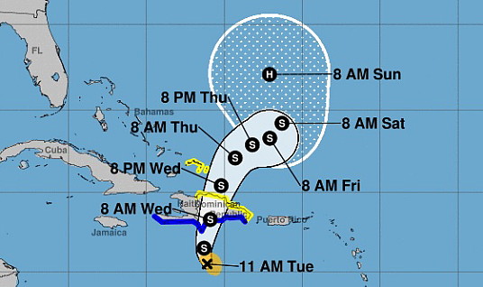 La tempête tropicale Franklin se dirige vers la République dominicaine