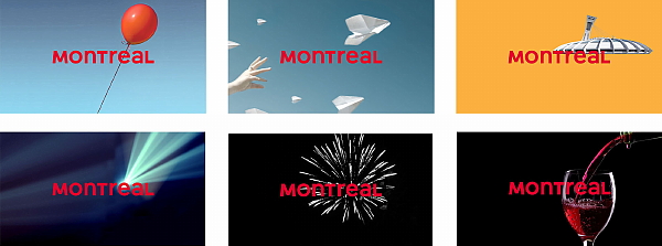 Déclinaisons du logo de Tourisme Montréal (Groupe CNW/Tourisme Montréal)