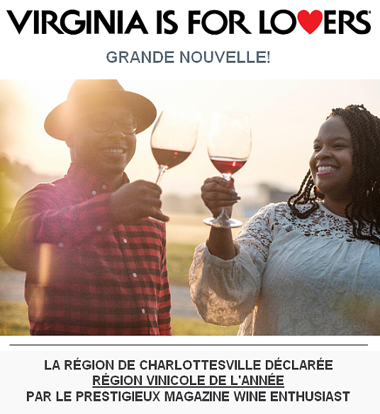 Charlottesville, en Virginie, remporte le prix de la région viticole de l’année