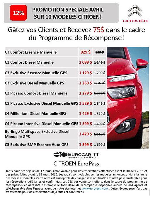 ACHAT-RACHAT CITROËN : Gâtez vos Clients et Recevez 75$!