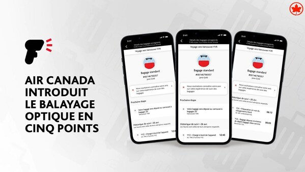 Air Canada offre maintenant à ses clients de suivre le parcours de leurs bagages et aides à la mobilité lorsqu’ils voyagent au Canada. (Groupe CNW/Air Canada)