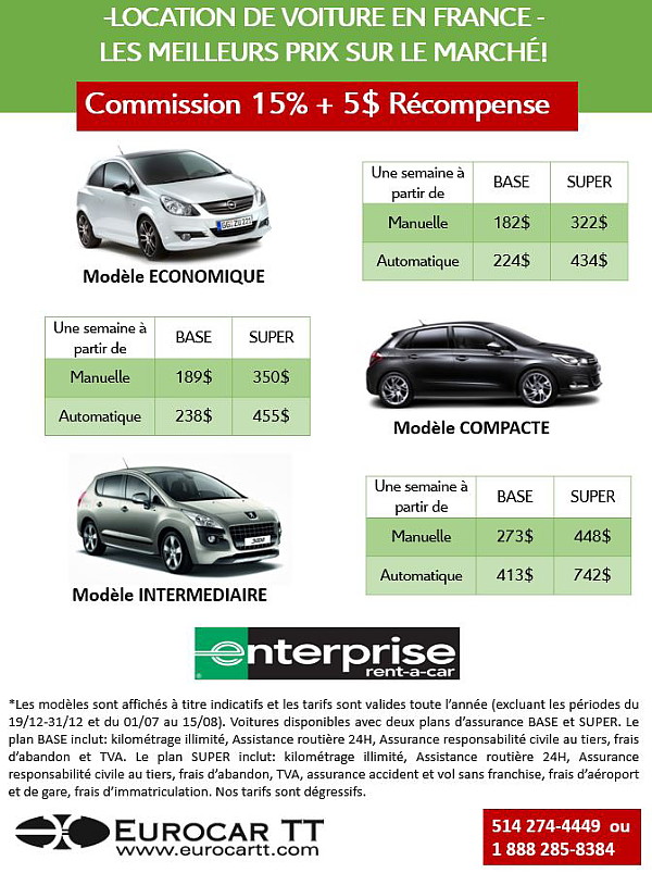 Eurocar TT : Choisissez Votre Location de Voiture en Europe au Meilleur Prix!