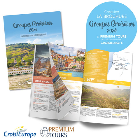 Nouveauté chez Premium Tours qui présente sa brochure « Groupes Croisière 2024 » en collaboration avec Croisieurope.
