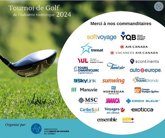 Tournoi de golf de l'industrie touristique le 12 juin 2024 : dernière chance pour acheter votre billet cocktail-souper !