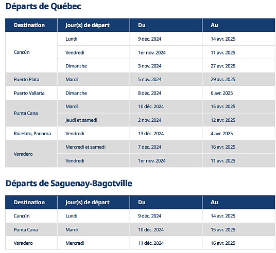 Lancement aujourd'hui de VACANCES WESTJET QUÉBEC un nouveau tour opérateur pour le Québec: