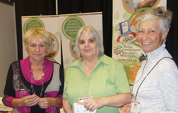 Lyse Royer, Lise Daigle et Monique Tessier, du RIAQ