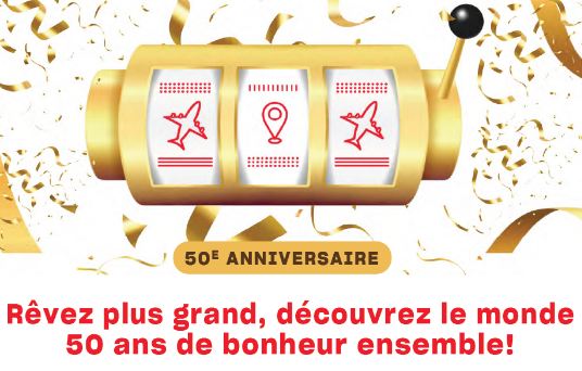 Vacances Air Canada présente son jeu en ligne « Rêvez plus grand, découvrez le monde – 50 ans de bonheur ensemble » Vacances Air Canada présente son jeu en ligne « Rêvez plus grand, découvrez le monde – 50 ans de bonheur ensemble »