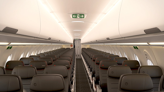 Air Canada a annoncé aujourd’hui qu’elle sera le client de lancement de la cabine Airspace d’Airbus installée à bord de la famille d’appareils A220. (Groupe CNW/Air Canada)