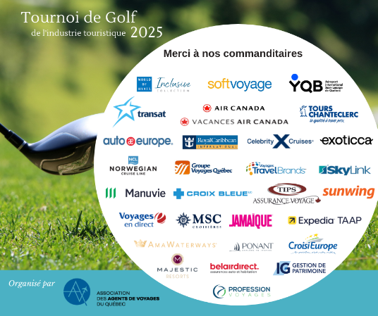 Tournoi de golf de l'industrie touristique : Il ne reste que quelques billets cocktail-souper disponibles !