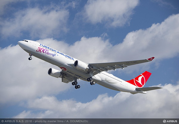 Turkish Airlines prend possession de son 300e appareil Turkish Airlines prend possession de son 300e appareil