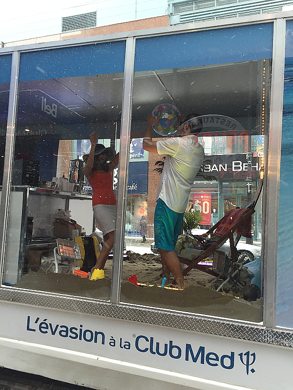 Un village éphémère de Club Med dans les rues de Montréal ce jeudi Un village éphémère de Club Med dans les rues de Montréal ce jeudi