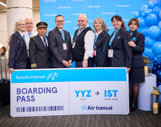 L’équipage du vol TS214