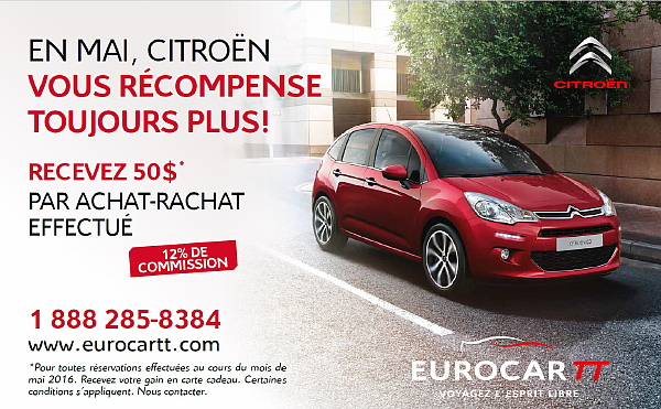 EurocarTT : Promotion estivale 2016 Citroën et DS