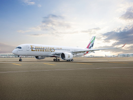 L'Airbus A350 d'Emirates (cr. Emirates)