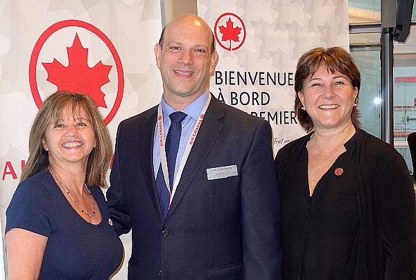 Elizabeth Ohayon, Umberto Vari et Debbie Legroulx d'Air Canada Elizabeth Ohayon, Umberto Vari et Debbie Legroulx d'Air Canada