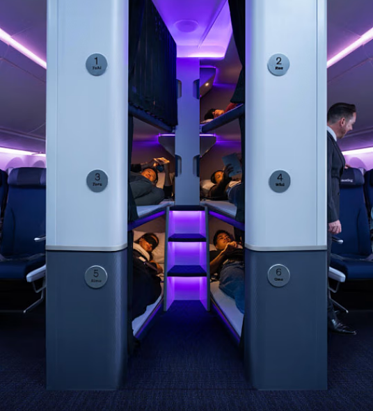 L’avenir des voyages long-courriers : le Skynest™ économique d’Air New Zealand propose des couchettes