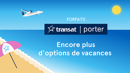 Transat lance des forfaits Sud intégrant des vols de Porter