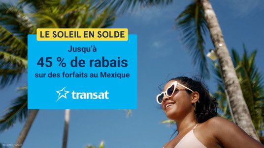Transat offre jusqu’à 45% de rabais sur ses forfaits au Mexique
