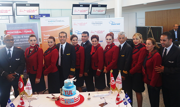 Moment historique: Tunisair arrive à Montréal !