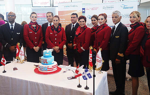 Moment historique: Tunisair arrive à Montréal !
