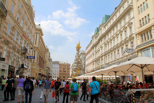 Le centre de Vienne, avec ses rues piétonnes animées